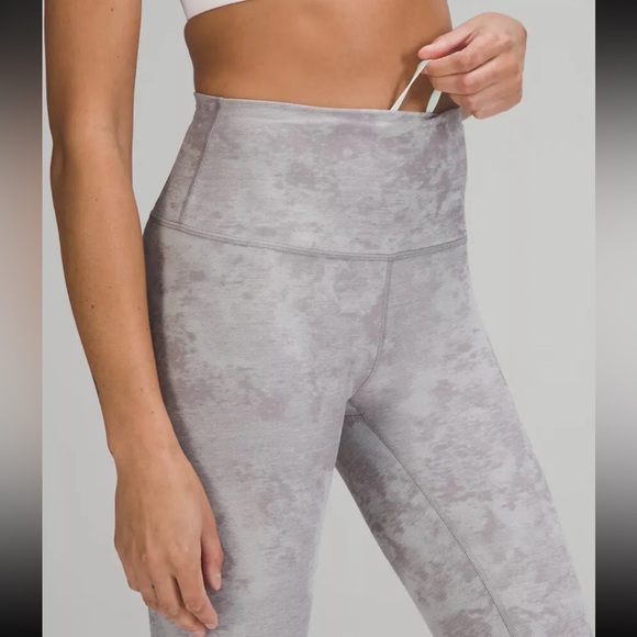 Lululemon Wunder Train Tights 6 Tactile Jacquard Lunar Rock Delicate Mint - Picture 4 of 11